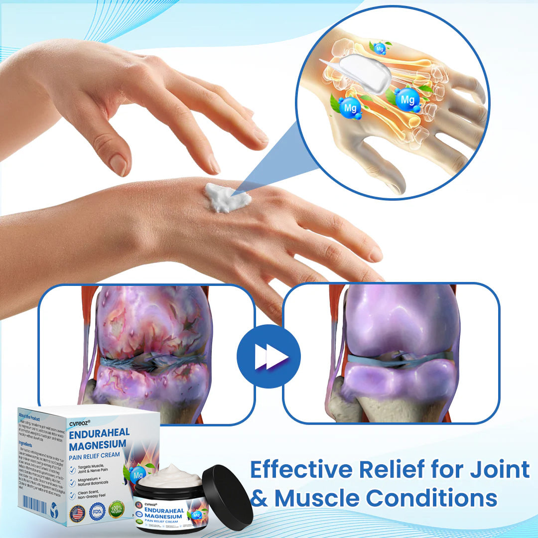Cvreoz® EnduraHeal Magnesium Pain Relief Cream (Treats Arthritis, Neuropathy, Rheumatism, Sports Injuries & More)