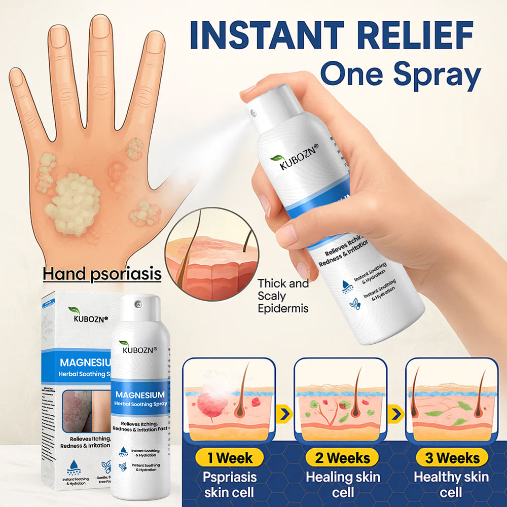 FDA Certified⚕️ KUBOZN® Magnesium Herbal Psoriasis Spray ⚡3-MINUTE RELIEF