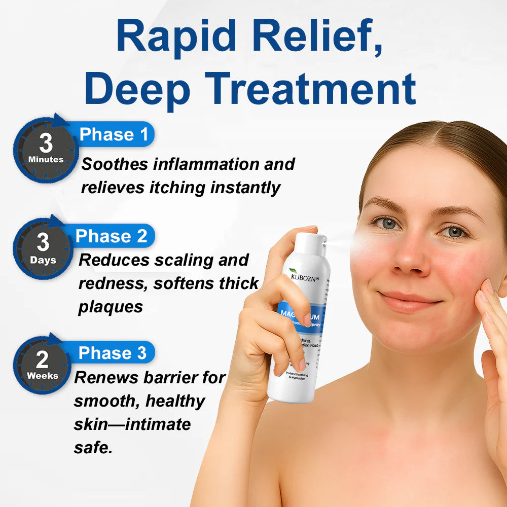 FDA Certified⚕️ KUBOZN® Magnesium Herbal Psoriasis Spray ⚡3-MINUTE RELIEF