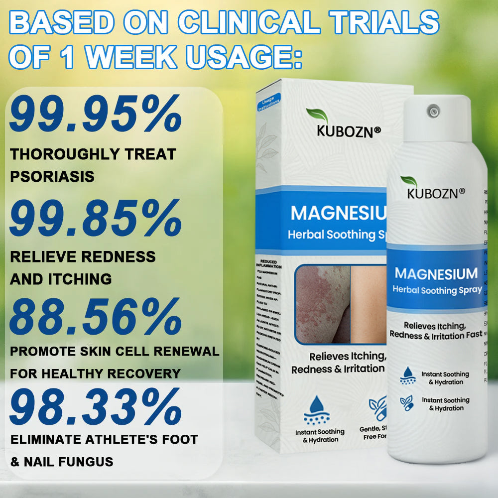 FDA Certified⚕️ KUBOZN® Magnesium Herbal Psoriasis Spray ⚡3-MINUTE RELIEF