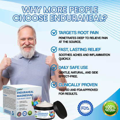 Cvreoz® EnduraHeal Magnesium Pain Relief Cream (Treats Arthritis, Neuropathy, Rheumatism, Sports Injuries & More)