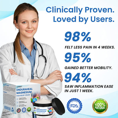 Cvreoz® EnduraHeal Magnesium Pain Relief Cream (Treats Arthritis, Neuropathy, Rheumatism, Sports Injuries & More)