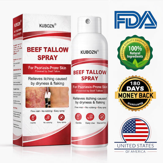 KUBOZN® Beef Tallow Spray — The No-Rub Relief for Psoriasis-Prone Skin✨