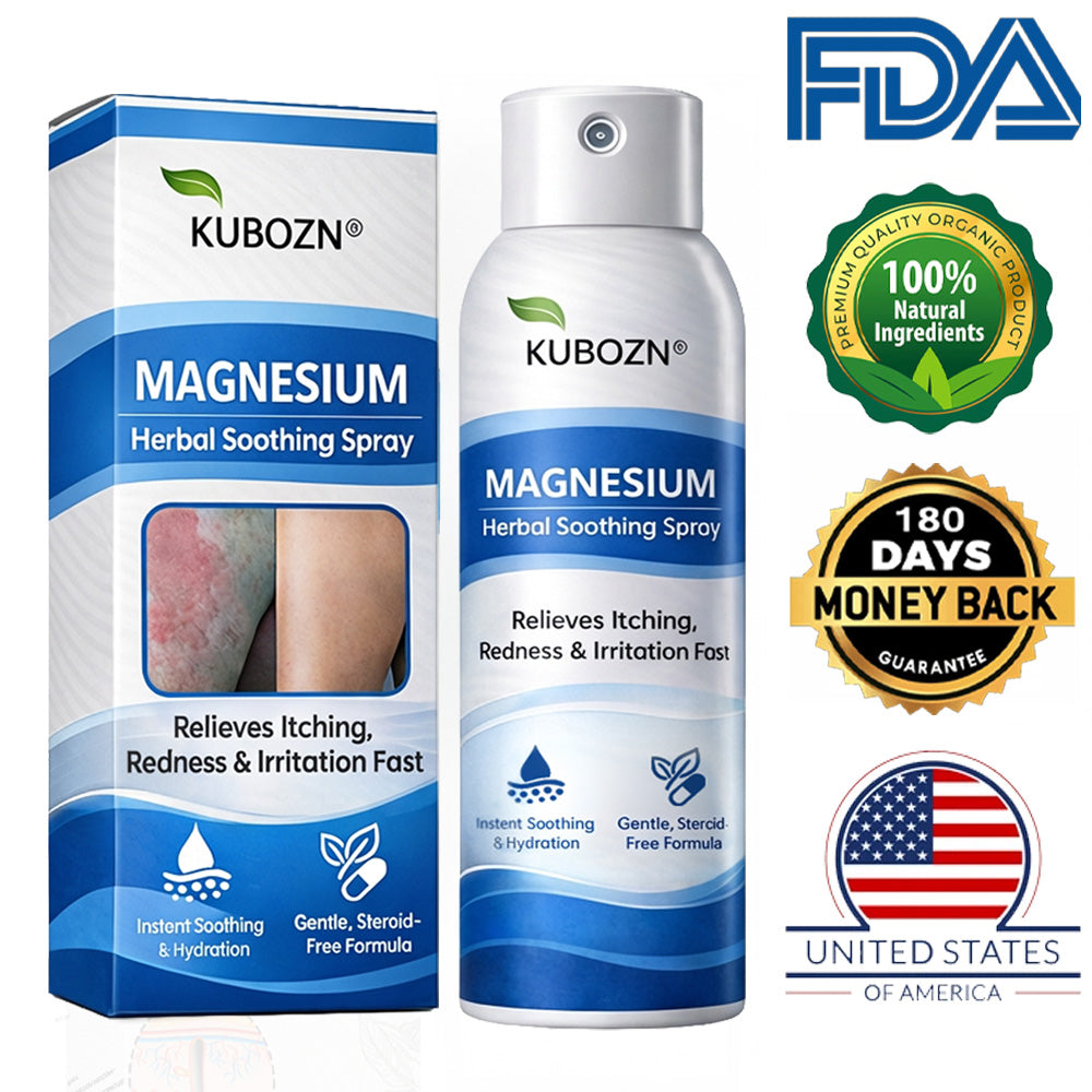 𝗢𝗳𝗳𝗶𝗰𝗶𝗮𝗹 𝗦𝘁𝗼𝗿𝗲 | FDA Certified⚕️ KUBOZN® Magnesium Herbal Psoriasis Spray ⚡3-MINUTE RELIEF