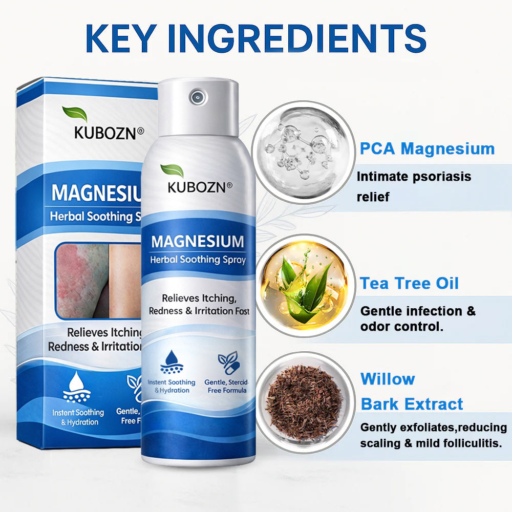 𝗢𝗳𝗳𝗶𝗰𝗶𝗮𝗹 𝗦𝘁𝗼𝗿𝗲 | FDA Certified⚕️ KUBOZN® Magnesium Herbal Psoriasis Spray ⚡3-MINUTE RELIEF