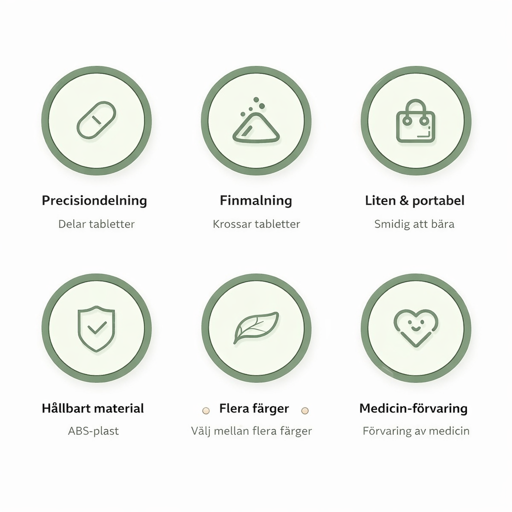 Healrize®Portabel pillerkross och tablettdelare